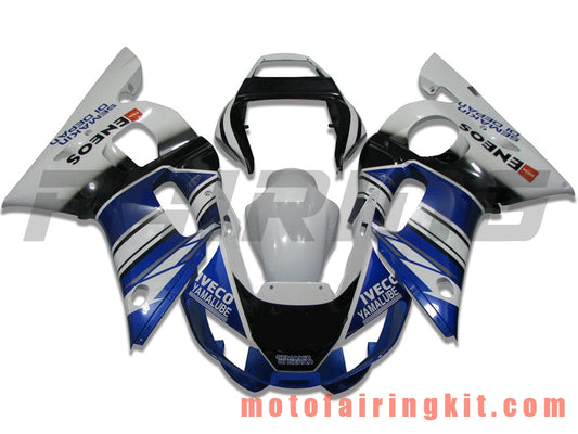 Kits de carenado aptos para YZF-600 R6 1998 1999 2000 2001 2002 YZF 600 R6 Molde de inyección de plástico ABS Carrocería completa para motocicleta Marco de carrocería de posventa (azul y blanco) B044