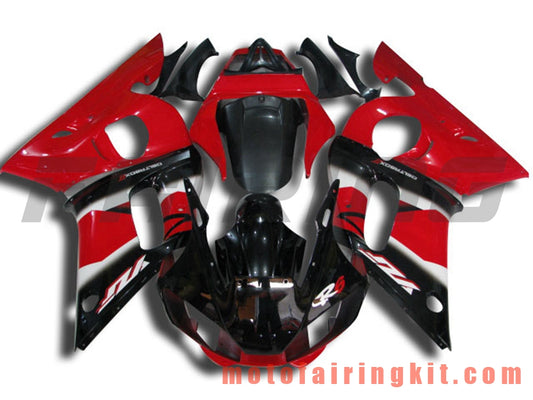 Fairing Kits Fit for YZF-600 R6 1998 1999 2000 2001 2002 YZF 600 R6 Plastic ABS Injection Mold Complete Motorcycle Body Aftermarket Bodywork Frame (Red & Black) B047