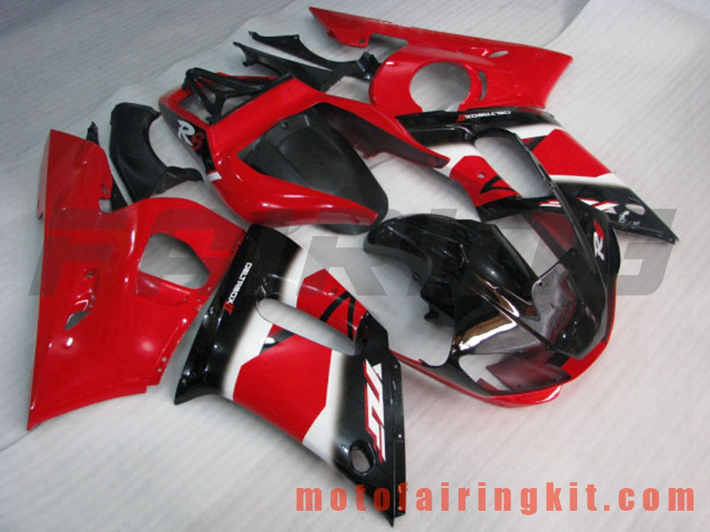 Fairing Kits Fit for YZF-600 R6 1998 1999 2000 2001 2002 YZF 600 R6 Plastic ABS Injection Mold Complete Motorcycle Body Aftermarket Bodywork Frame (Red & Black) B047