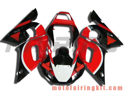 Kits de carenado aptos para YZF-600 R6 1998 1999 2000 2001 2002 YZF 600 R6 Molde de inyección de plástico ABS Carrocería completa para motocicleta Marco de carrocería de posventa (rojo y negro) B051