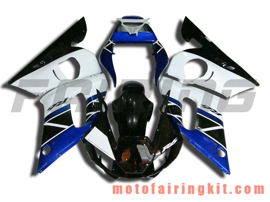 Kits de carenado aptos para YZF-600 R6 1998 1999 2000 2001 2002 YZF 600 R6 Molde de inyección de plástico ABS Carrocería completa para motocicleta Marco de carrocería de posventa (blanco y negro) B054