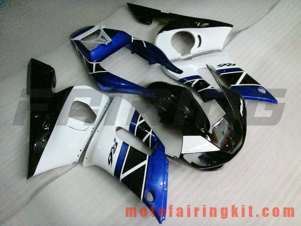 Fairing Kits Fit for YZF-600 R6 1998 1999 2000 2001 2002 YZF 600 R6 Plastic ABS Injection Mold Complete Motorcycle Body Aftermarket Bodywork Frame (White & Black) B054