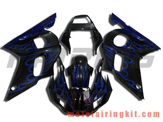 Fairing Kits Fit for YZF-600 R6 1998 1999 2000 2001 2002 YZF 600 R6 Plastic ABS Injection Mold Complete Motorcycle Body Aftermarket Bodywork Frame (Black & Blue) B055