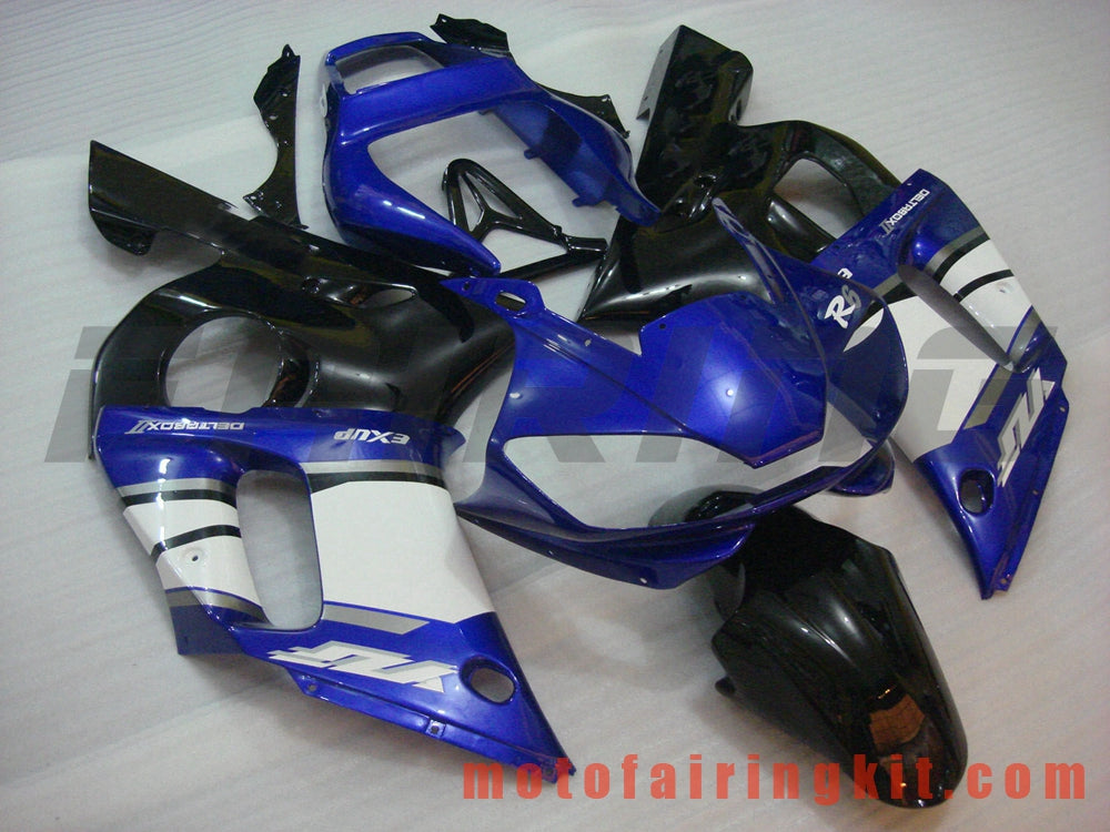 Fairing Kits Fit for YZF-600 R6 1998 1999 2000 2001 2002 YZF 600 R6 Plastic ABS Injection Mold Complete Motorcycle Body Aftermarket Bodywork Frame (Blue & Black) B057