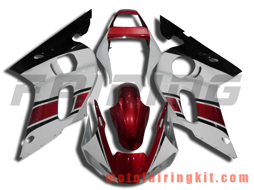 Kits de carenado aptos para YZF-600 R6 1998 1999 2000 2001 2002 YZF 600 R6 Molde de inyección de plástico ABS Carrocería completa para motocicleta Marco de carrocería de posventa (blanco y naranja) B066