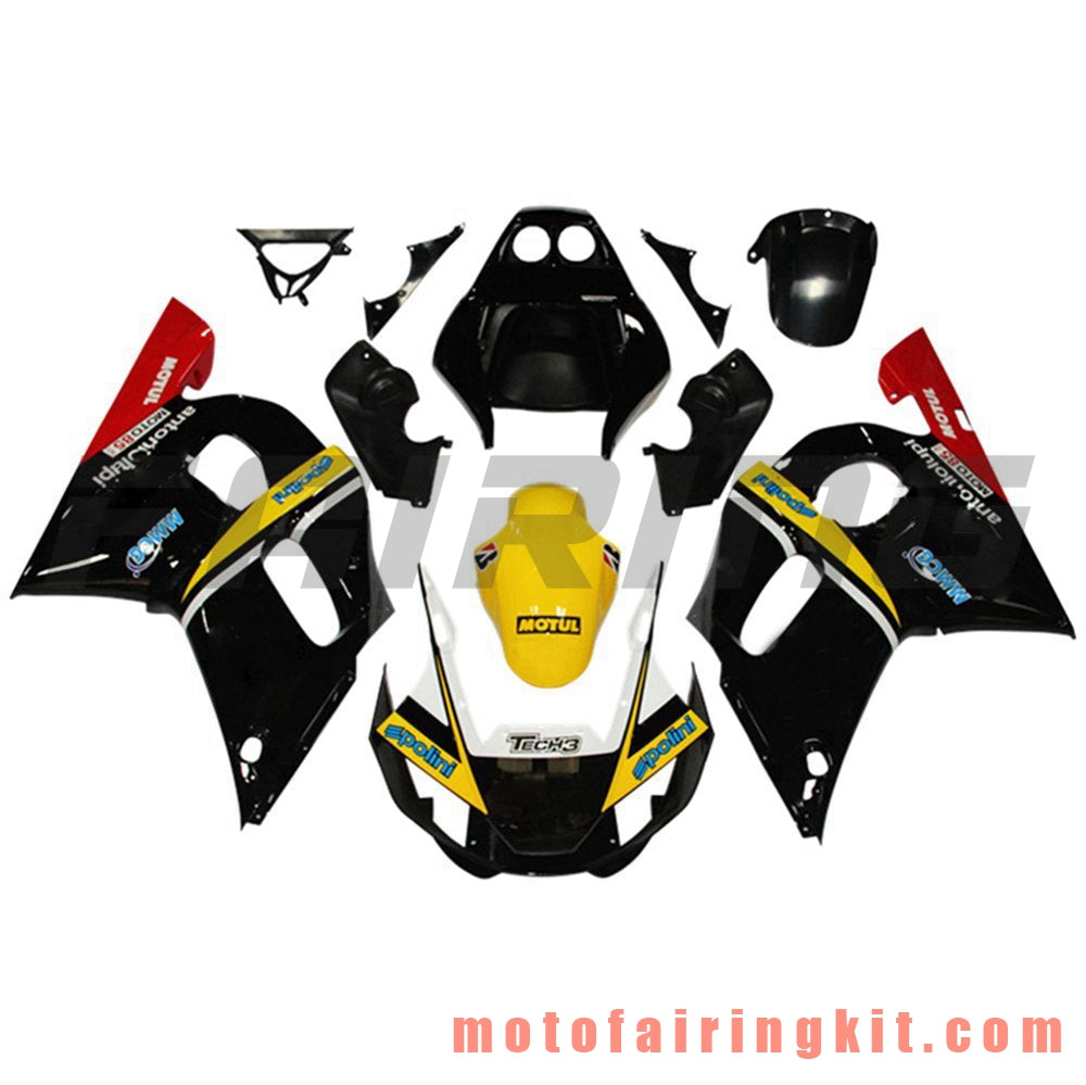 Kits de carenado aptos para YZF-600 R6 1998 1999 2000 2001 2002 YZF 600 R6 Molde de inyección de plástico ABS Carrocería completa para motocicleta Marco de carrocería de posventa (negro y amarillo) B069