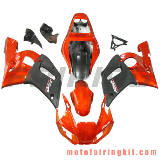 Kits de carenado aptos para YZF-600 R6 1998 1999 2000 2001 2002 YZF 600 R6 Molde de inyección de plástico ABS Carrocería completa para motocicleta Marco de carrocería de posventa (naranja y negro) B071