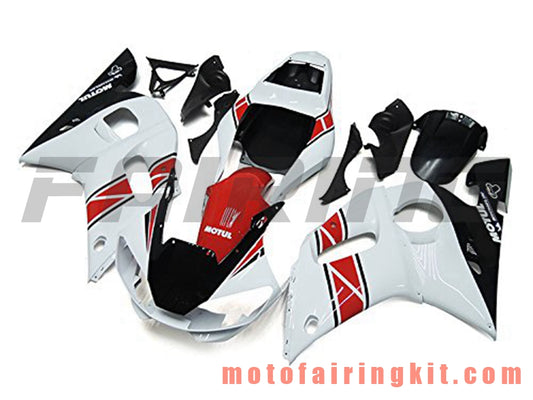 Kits de carenado aptos para YZF-600 R6 1998 1999 2000 2001 2002 YZF 600 R6 Molde de inyección de plástico ABS Carrocería completa para motocicleta Marco de carrocería de posventa (blanco y negro) B076