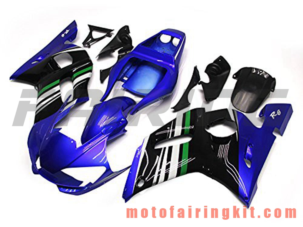 Fairing Kits Fit for YZF-600 R6 1998 1999 2000 2001 2002 YZF 600 R6 Plastic ABS Injection Mold Complete Motorcycle Body Aftermarket Bodywork Frame (Blue & Black) B077