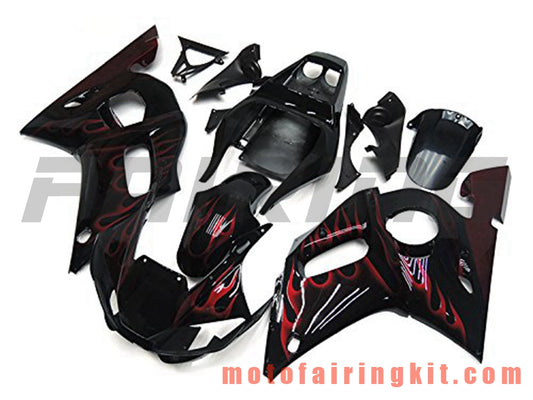 Kits de carenado aptos para YZF-600 R6 1998 1999 2000 2001 2002 YZF 600 R6 Molde de inyección de plástico ABS Carrocería completa para motocicleta Marco de carrocería de posventa (negro y rojo) B079