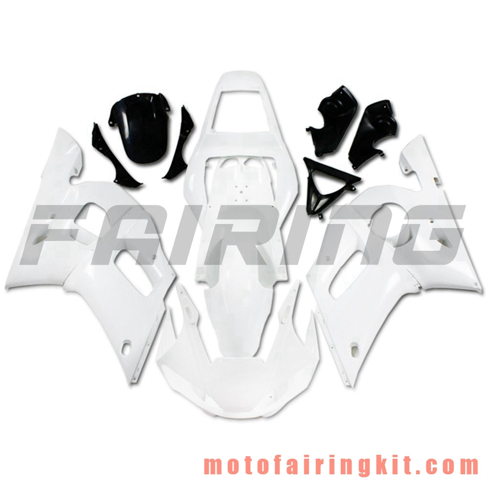 Fairing Kits Fit for YZF-600 R6 1998 1999 2000 2001 2002 YZF 600 R6 Plastic ABS Injection Mold Complete Motorcycle Body Aftermarket Bodywork Frame (White) B082