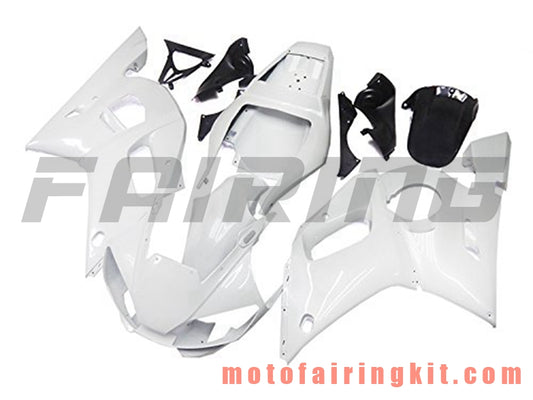 Fairing Kits Fit for YZF-600 R6 1998 1999 2000 2001 2002 YZF 600 R6 Plastic ABS Injection Mold Complete Motorcycle Body Aftermarket Bodywork Frame (White) B082