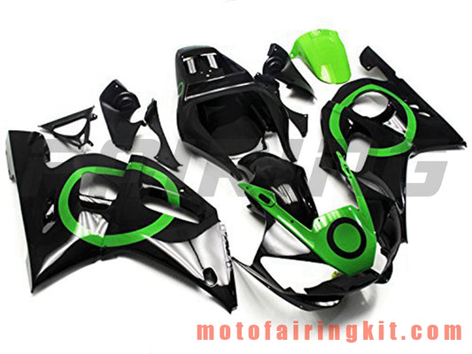 Fairing Kits Fit for YZF-600 R6 1998 1999 2000 2001 2002 YZF 600 R6 Plastic ABS Injection Mold Complete Motorcycle Body Aftermarket Bodywork Frame (Black & Green) B086