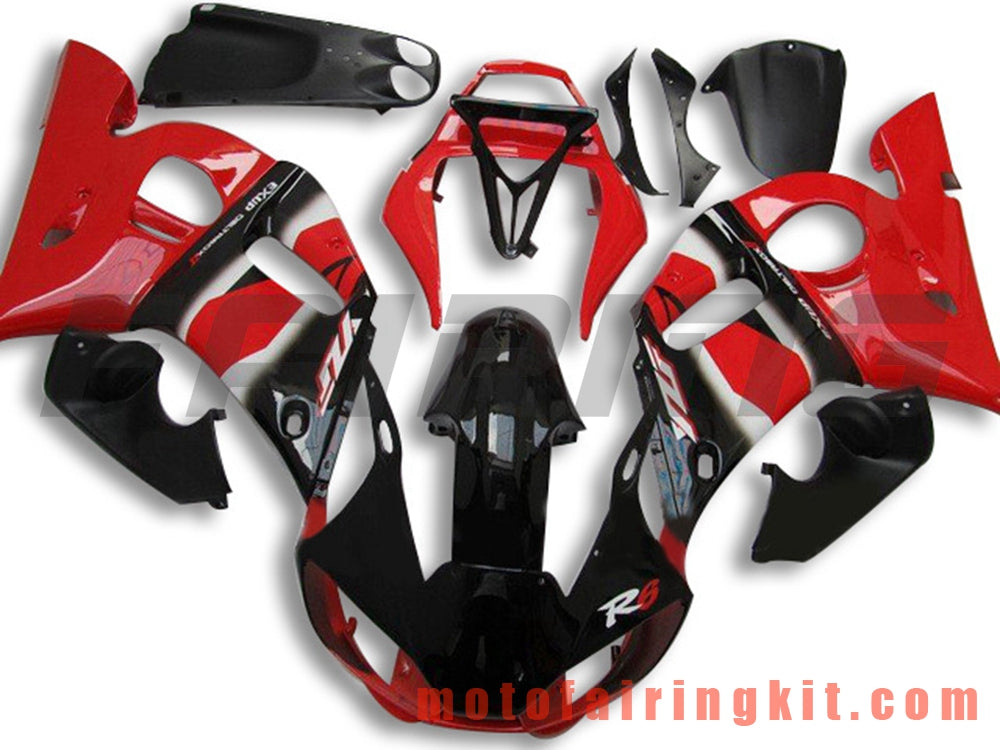 Kits de carenado aptos para YZF-600 R6 1998 1999 2000 2001 2002 YZF 600 R6 Molde de inyección de plástico ABS Carrocería completa para motocicleta Marco de carrocería de posventa (rojo y negro) B092