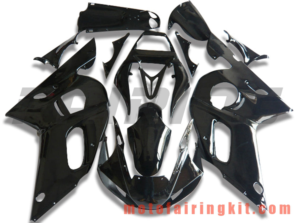 Fairing Kits Fit for YZF-600 R6 1998 1999 2000 2001 2002 YZF 600 R6 Plastic ABS Injection Mold Complete Motorcycle Body Aftermarket Bodywork Frame (Black) B096