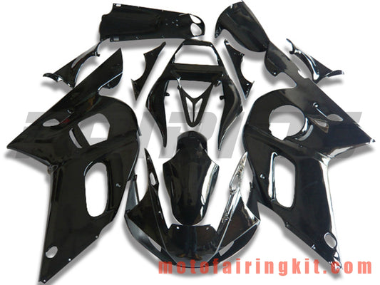 Kits de carenado aptos para YZF-600 R6 1998 1999 2000 2001 2002 YZF 600 R6 Molde de inyección de plástico ABS Carrocería completa para motocicleta Marco de carrocería de posventa (negro) B096