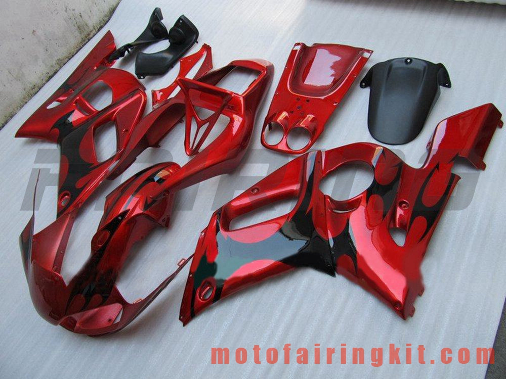 Fairing Kits Fit for YZF-600 R6 1998 1999 2000 2001 2002 YZF 600 R6 Plastic ABS Injection Mold Complete Motorcycle Body Aftermarket Bodywork Frame (Orange) B099