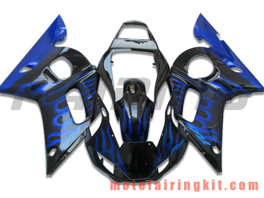 Fairing Kits Fit for YZF-600 R6 1998 1999 2000 2001 2002 YZF 600 R6 Plastic ABS Injection Mold Complete Motorcycle Body Aftermarket Bodywork Frame (Blue & Black) B100