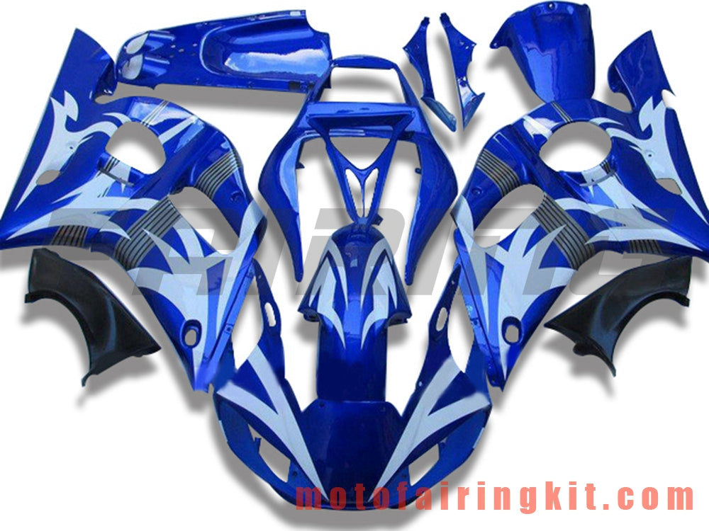 Fairing Kits Fit for YZF-600 R6 1998 1999 2000 2001 2002 YZF 600 R6 Plastic ABS Injection Mold Complete Motorcycle Body Aftermarket Bodywork Frame (Blue) B101