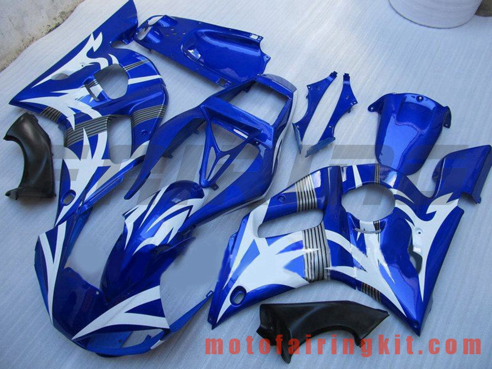 Fairing Kits Fit for YZF-600 R6 1998 1999 2000 2001 2002 YZF 600 R6 Plastic ABS Injection Mold Complete Motorcycle Body Aftermarket Bodywork Frame (Blue) B101