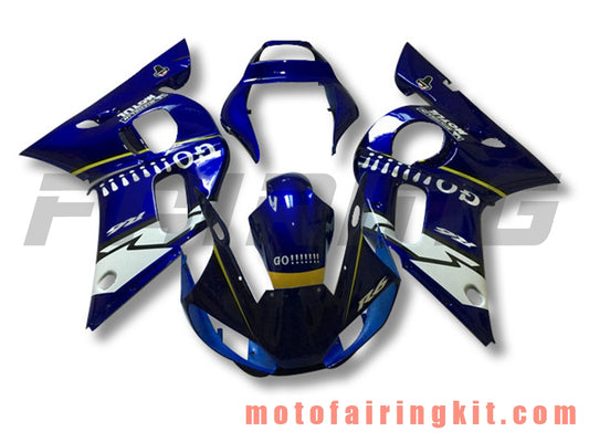 フェアリングキット YZF-600 R6 1998 1999 2000 2001 2002 YZF 600 R6 プラスチック ABS 射出成形 完全なオートバイボディ アフターマーケットボディワークフレーム (ブルー &amp; ホワイト) B104