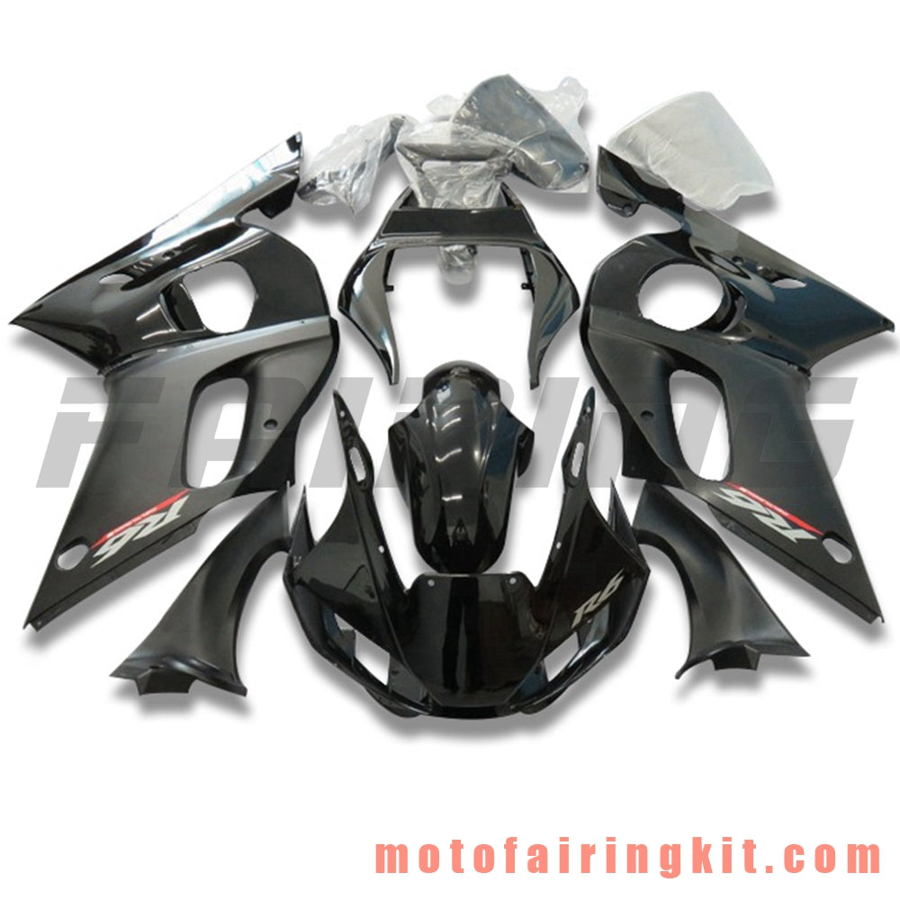 Fairing Kits Fit for YZF-600 R6 1998 1999 2000 2001 2002 YZF 600 R6 Plastic ABS Injection Mold Complete Motorcycle Body Aftermarket Bodywork Frame (Black) B106