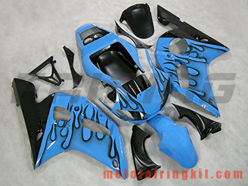 Fairing Kits Fit for YZF-600 R6 1998 1999 2000 2001 2002 YZF 600 R6 Plastic ABS Injection Mold Complete Motorcycle Body Aftermarket Bodywork Frame (Blue & Black) B107