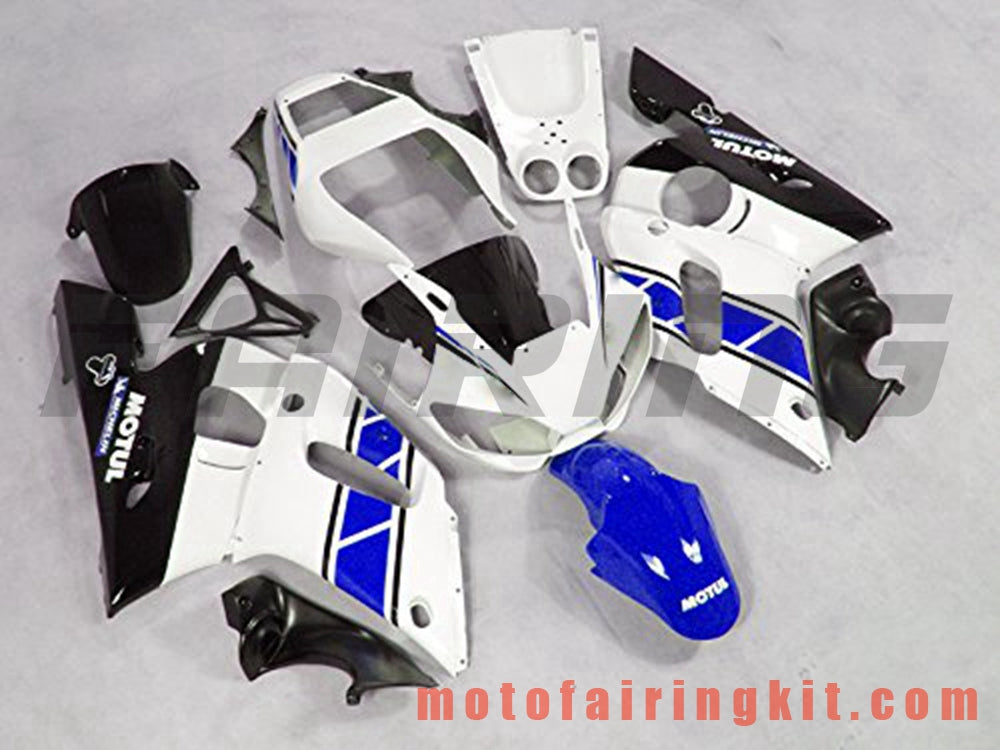 Fairing Kits Fit for YZF-600 R6 1998 1999 2000 2001 2002 YZF 600 R6 Plastic ABS Injection Mold Complete Motorcycle Body Aftermarket Bodywork Frame (White & Blue) B108