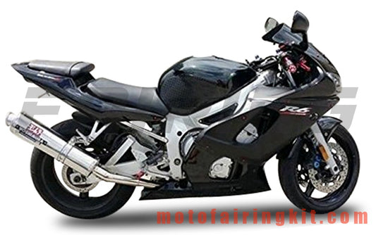 Kits de carenado aptos para YZF-600 R6 1998 1999 2000 2001 2002 YZF 600 R6 Molde de inyección de plástico ABS Carrocería completa para motocicleta Marco de carrocería de posventa (negro) B111