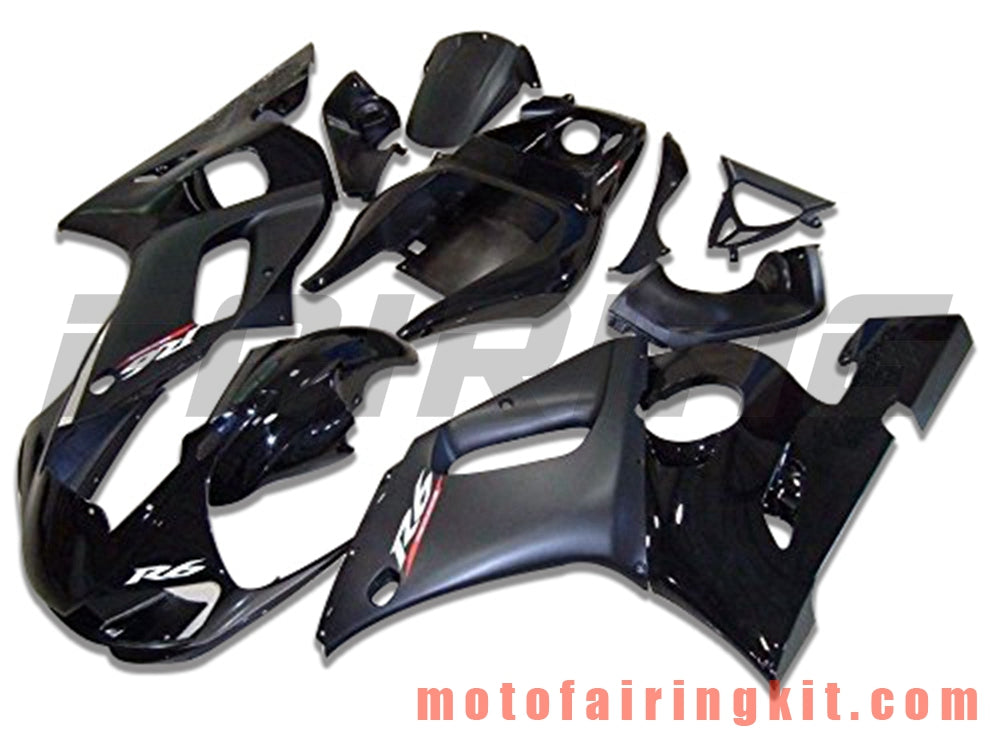 Fairing Kits Fit for YZF-600 R6 1998 1999 2000 2001 2002 YZF 600 R6 Plastic ABS Injection Mold Complete Motorcycle Body Aftermarket Bodywork Frame (Black) B111