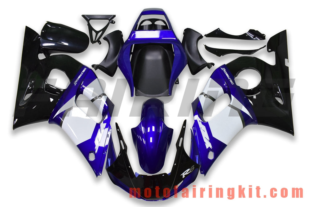 Fairing Kits Fit for YZF-600 R6 1998 1999 2000 2001 2002 YZF 600 R6 Plastic ABS Injection Mold Complete Motorcycle Body Aftermarket Bodywork Frame (Blue & Black) B113