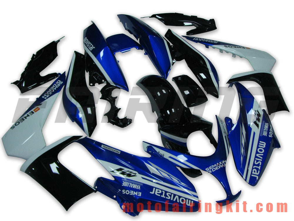 Kits de carenado aptos para TMAX500 2008 2009 2010 2011 2012 TMAX 500 Molde de inyección de plástico ABS Carrocería completa para motocicleta Carrocería del mercado de accesorios Marco (azul y negro) B005