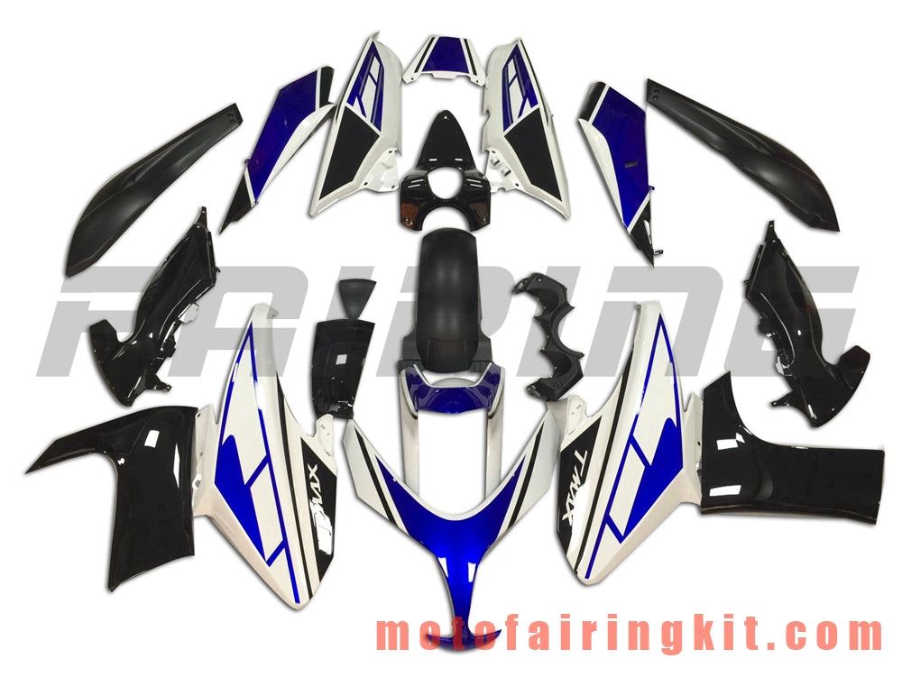 Kits de carenado aptos para TMAX500 2008 2009 2010 2011 2012 TMAX 500 Molde de inyección de plástico ABS Carrocería completa para motocicleta Marco de carrocería de posventa (azul y negro) B007