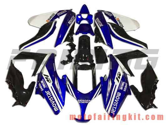 Kits de carenado aptos para TMAX500 2008 2009 2010 2011 2012 TMAX 500 Molde de inyección de plástico ABS Carrocería completa para motocicleta Carrocería del mercado de accesorios Marco (azul y negro) B009