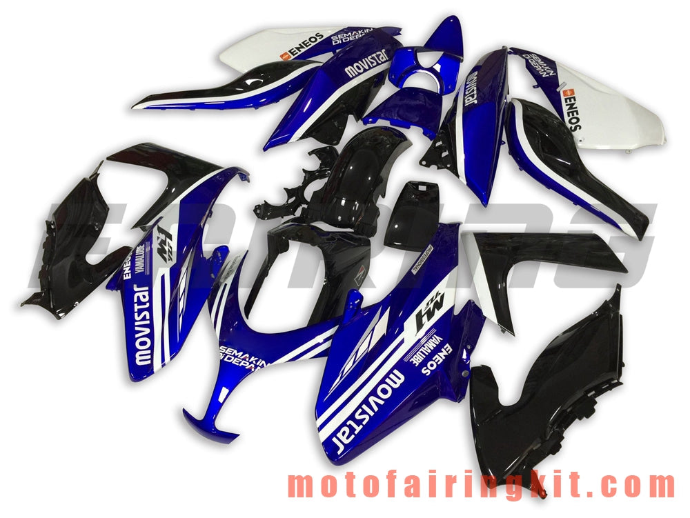 Fairing Kits Fit for TMAX500 2008 2009 2010 2011 2012 TMAX 500 Plastic ABS Injection Mold Complete Motorcycle Body Aftermarket Bodywork Frame (Blue & Black) B009