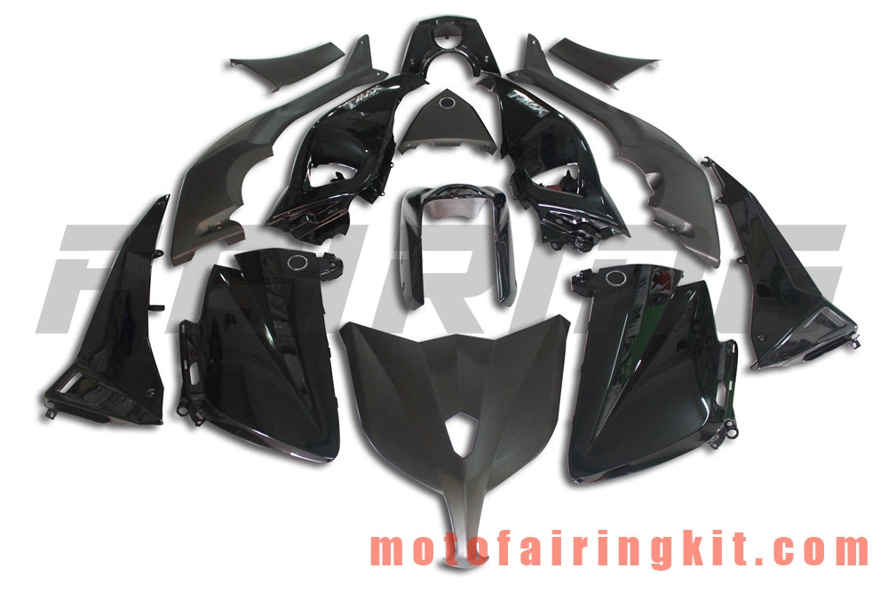 Fairing Kits Fit for TMAX530 2012 2013 2014 TMAX 530 12 13 14 Plastic ABS Injection Mold Complete Motorcycle Body Aftermarket Bodywork Frame (Black & Gray) B004