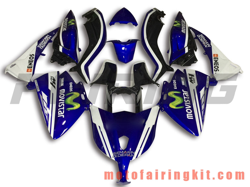 Fairing Kits Fit for TMAX530 2012 2013 2014 TMAX 530 12 13 14 Plastic ABS Injection Mold Complete Motorcycle Body Aftermarket Bodywork Frame (Blue & Black) B011