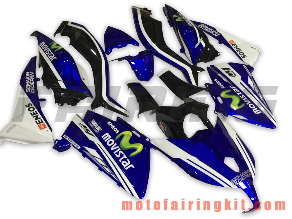 Kits de carenado aptos para TMAX530 2012 2013 2014 TMAX 530 12 13 14 Molde de inyección de plástico ABS Carrocería completa para motocicleta Marco de carrocería de posventa (azul y negro) B011