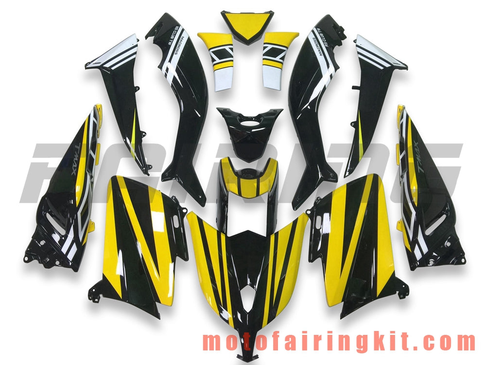 Kits de carenado aptos para TMAX530 2012 2013 2014 TMAX 530 12 13 14 Molde de inyección de plástico ABS Carrocería completa para motocicleta Marco de carrocería de posventa (amarillo y negro) B012