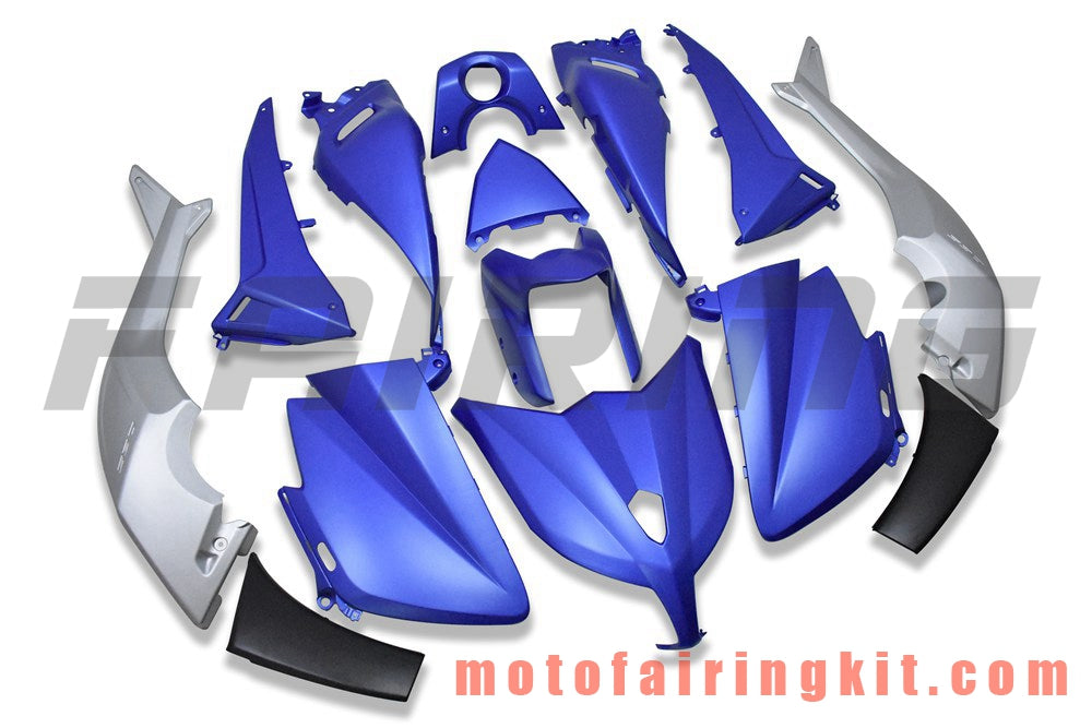 Fairing Kits Fit for TMAX530 2012 2013 2014 TMAX 530 12 13 14 Plastic ABS Injection Mold Complete Motorcycle Body Aftermarket Bodywork Frame (Blue & Silver) B203