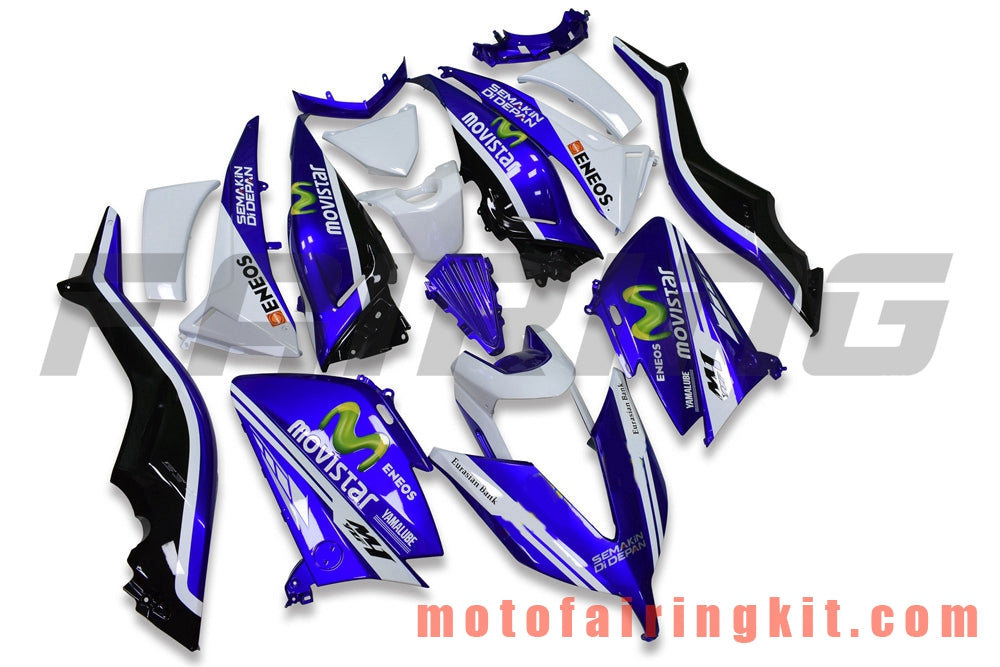 Kits de carenado aptos para TMAX530 2015 2016 TMAX 15 16 Molde de inyección de plástico ABS Carrocería completa para motocicleta Marco de carrocería de posventa (azul y blanco) B003