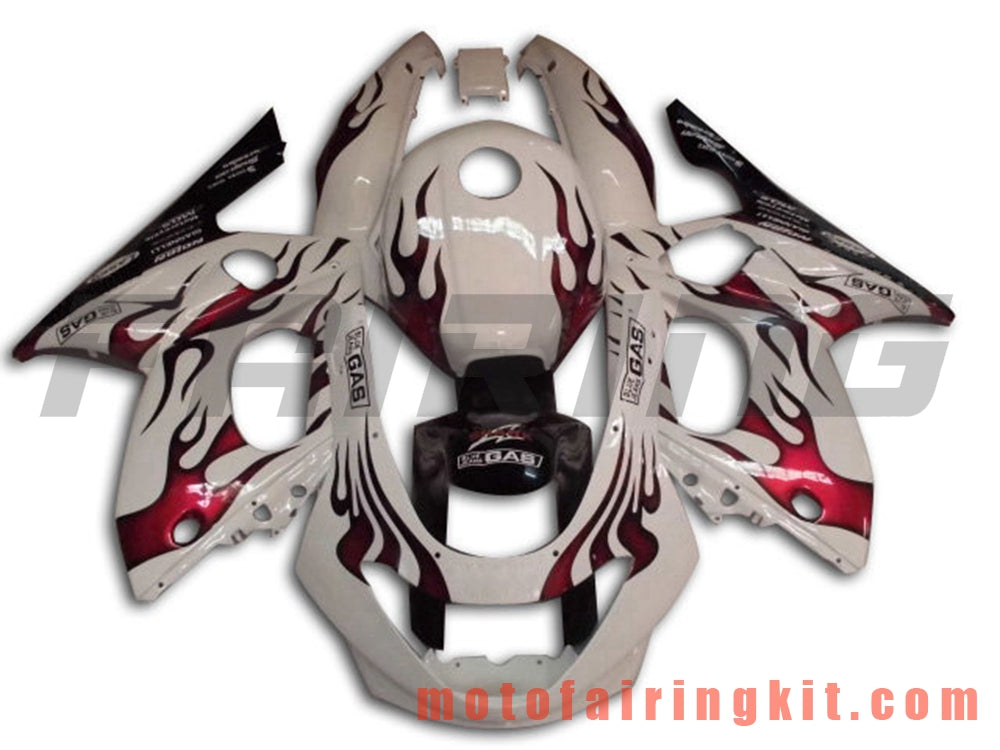 Kits de carenado aptos para YZF600R Thundercat 1997-2007 YZF 600R 97-07 Molde de inyección de plástico ABS Carrocería completa para motocicleta Carrocería del mercado de accesorios Marco (blanco y rojo) B009