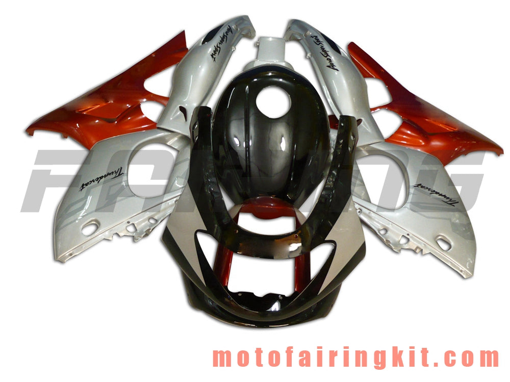 Fairing Kits Fit for YZF600R Thundercat 1997- 2007 YZF 600R 97 - 07 Plastic ABS Injection Mold Complete Motorcycle Body Aftermarket Bodywork Frame (Silver & Orange) B011