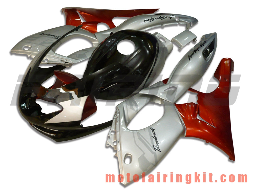 Fairing Kits Fit for YZF600R Thundercat 1997- 2007 YZF 600R 97 - 07 Plastic ABS Injection Mold Complete Motorcycle Body Aftermarket Bodywork Frame (Silver & Orange) B011