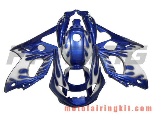 フェアリングキット YZF600R Thundercat 1997-2007 YZF 600R 97 - 07 プラスチック ABS 射出成形 完全なオートバイボディ アフターマーケットボディワークフレーム (ブルー &amp; ホワイト) B017