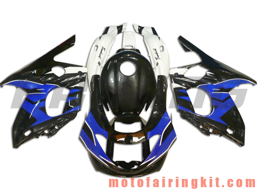 Fairing Kits Fit for YZF600R Thundercat 1997- 2007 YZF 600R 97 - 07 Plastic ABS Injection Mold Complete Motorcycle Body Aftermarket Bodywork Frame (Black & Blue) B019