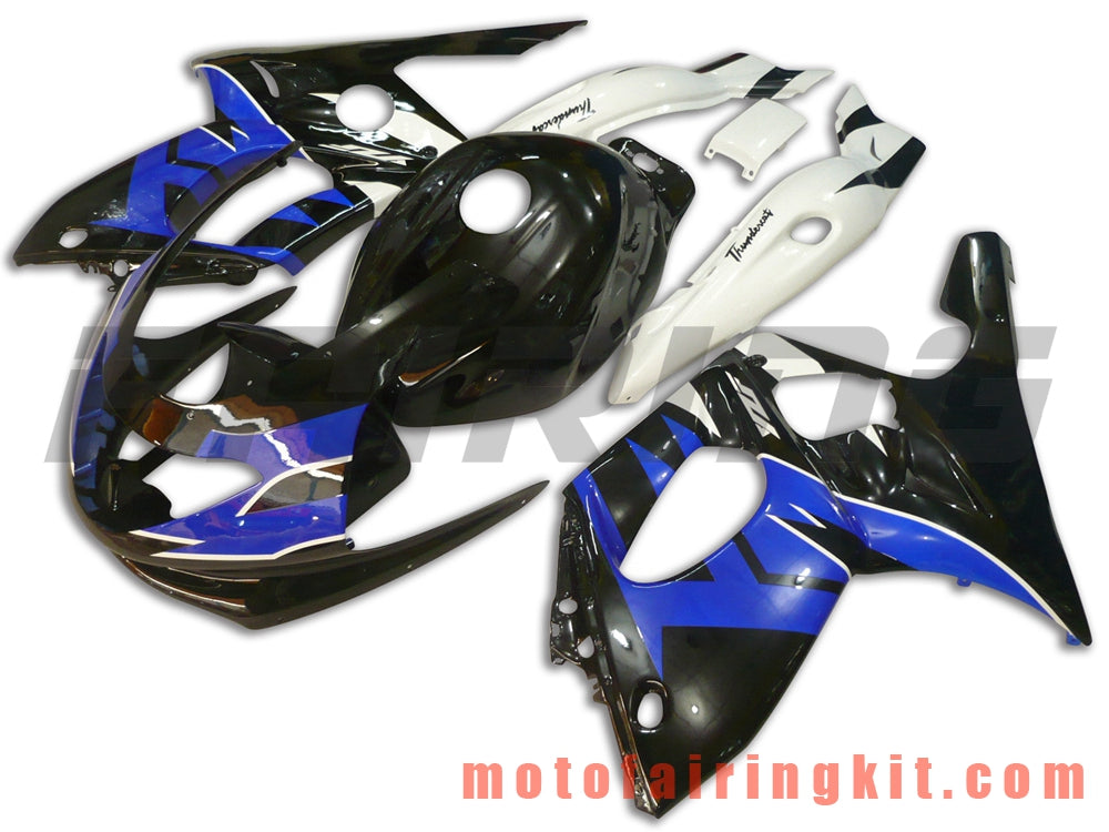 Fairing Kits Fit for YZF600R Thundercat 1997- 2007 YZF 600R 97 - 07 Plastic ABS Injection Mold Complete Motorcycle Body Aftermarket Bodywork Frame (Black & Blue) B019