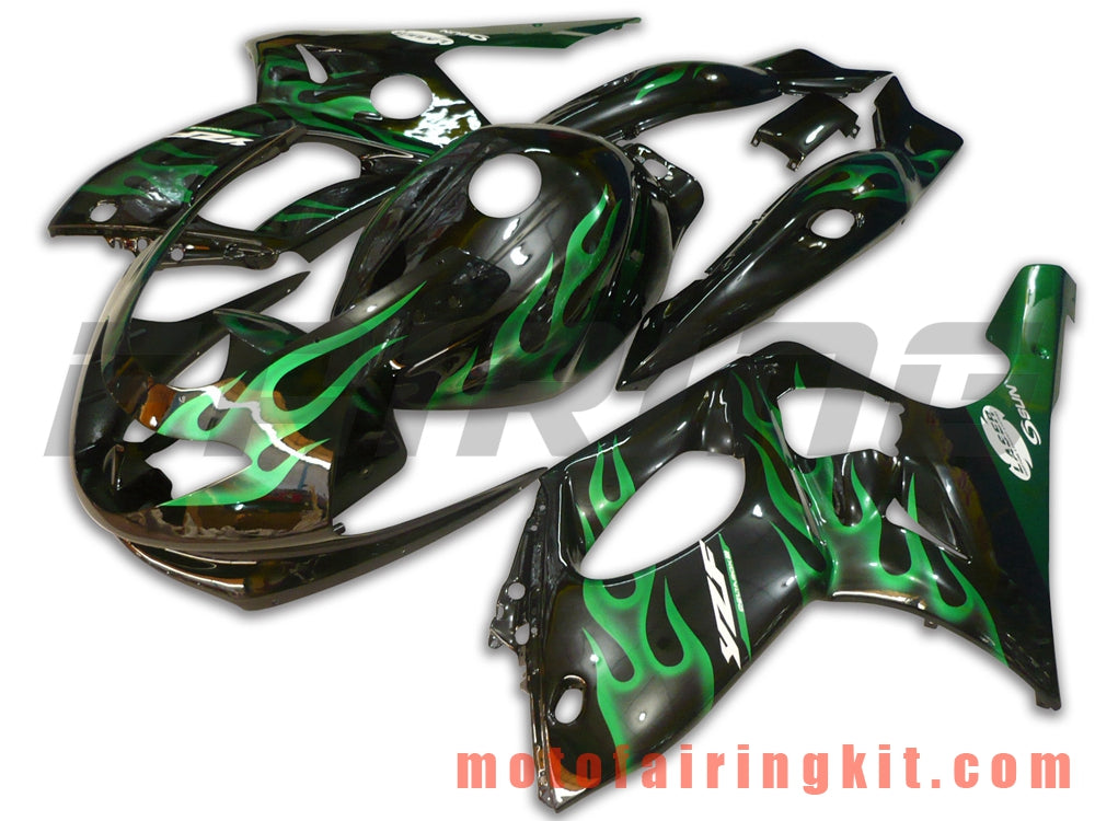 Fairing Kits Fit for YZF600R Thundercat 1997- 2007 YZF 600R 97 - 07 Plastic ABS Injection Mold Complete Motorcycle Body Aftermarket Bodywork Frame (Black & Green) B026