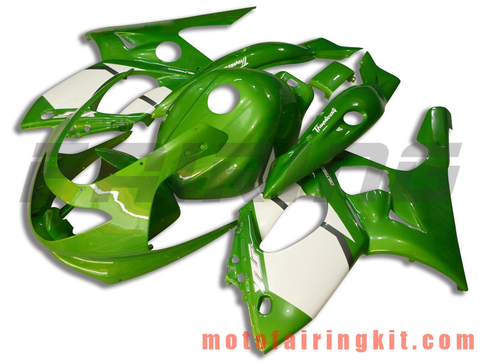 Fairing Kits Fit for YZF600R Thundercat 1997- 2007 YZF 600R 97 - 07 Plastic ABS Injection Mold Complete Motorcycle Body Aftermarket Bodywork Frame (Green & White) B027