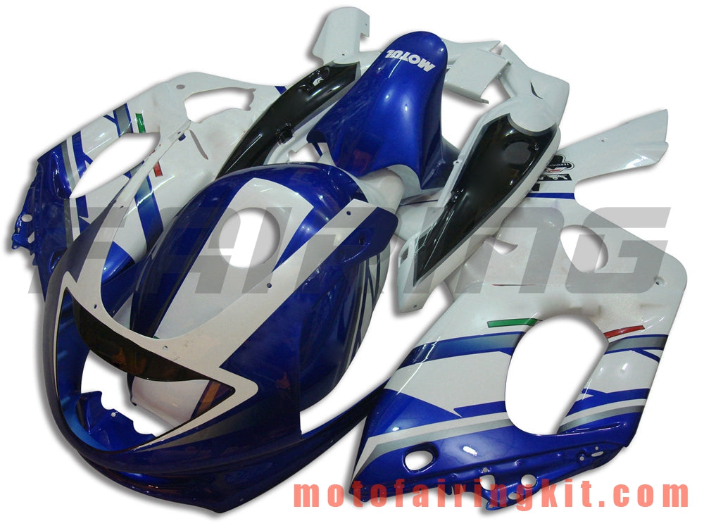 フェアリングキット YZF600R Thundercat 1997-2007 YZF 600R 97 - 07 プラスチック ABS 射出成形 完全なオートバイボディ アフターマーケットボディワークフレーム (ブルー &amp; ホワイト) B028